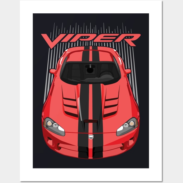 Viper SRT10-red and black Wall Art by V8social